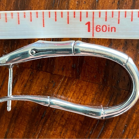 John Hardy Authentic Sterling Silver and Black Sapphire Earrings - Picture 12 of 12